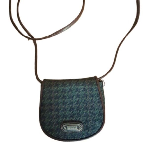 2/$40 Vintage 90s tiny hound's-too print ESPRIT cross body purse bag or belt bag - Picture 3 of 8